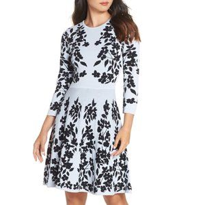 Eliza J Floral Fit & Flare Sweater Dress: NWT!